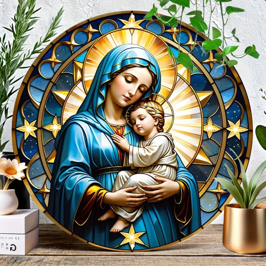 Celestial Embrace of Mary and Jesus Decoration